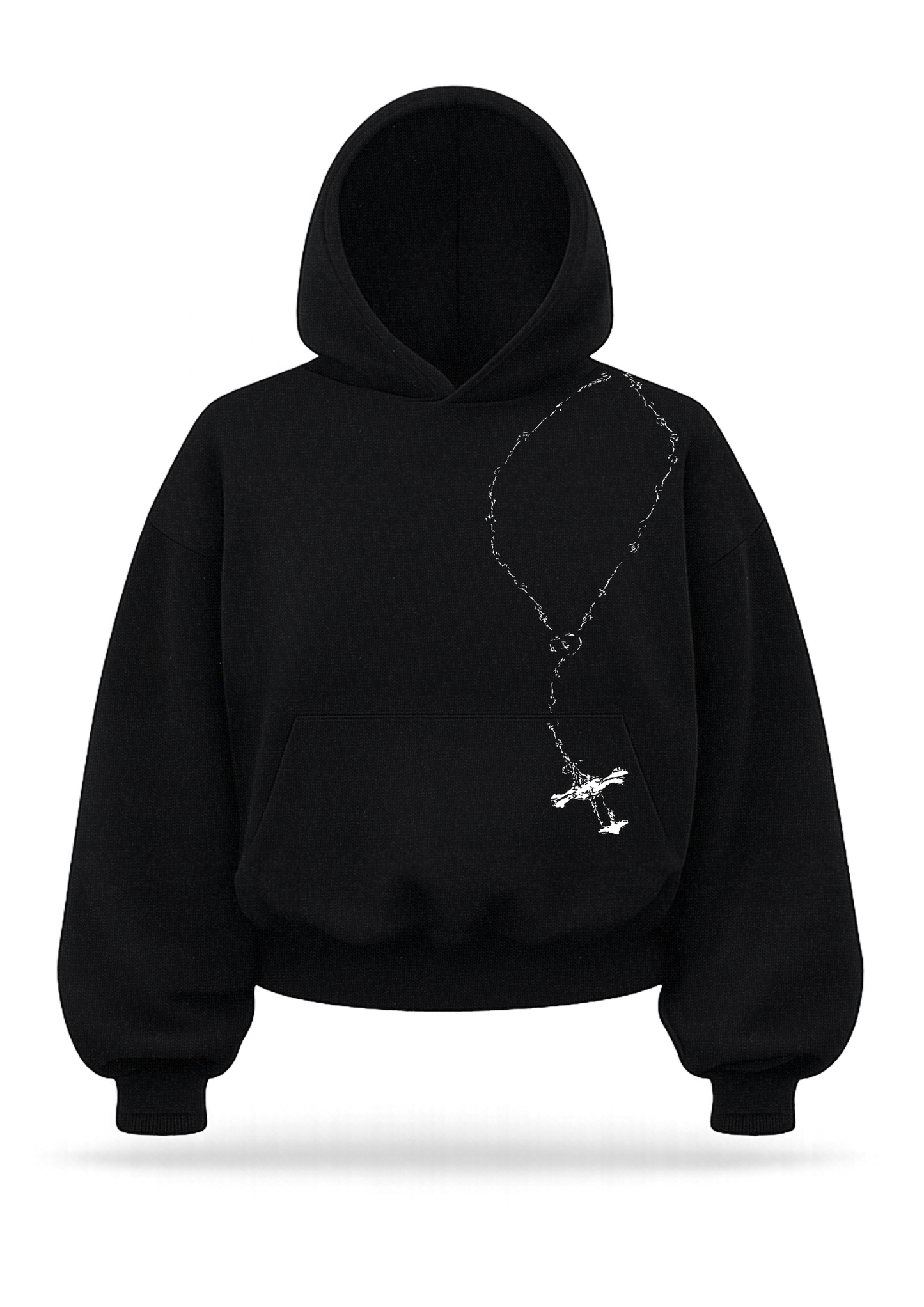 "Chain" boxy hoodie