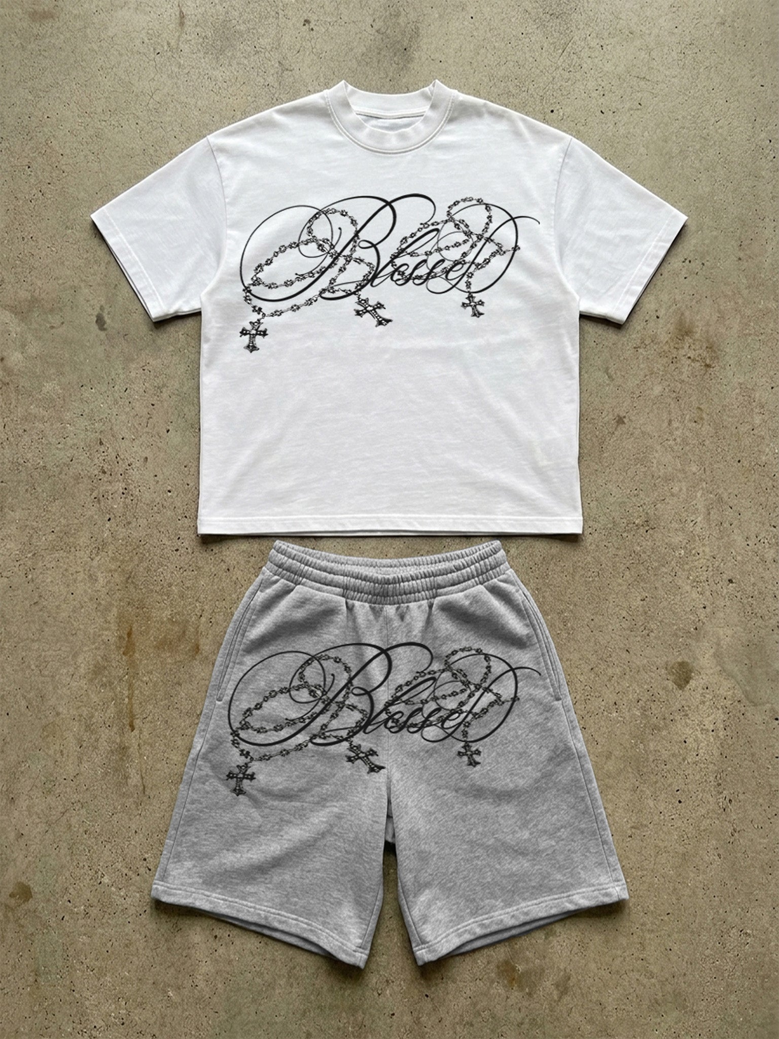 "Blessed" short set