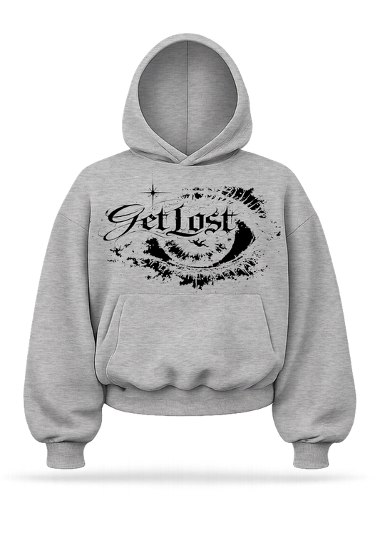 "Get lost" boxy hoodie