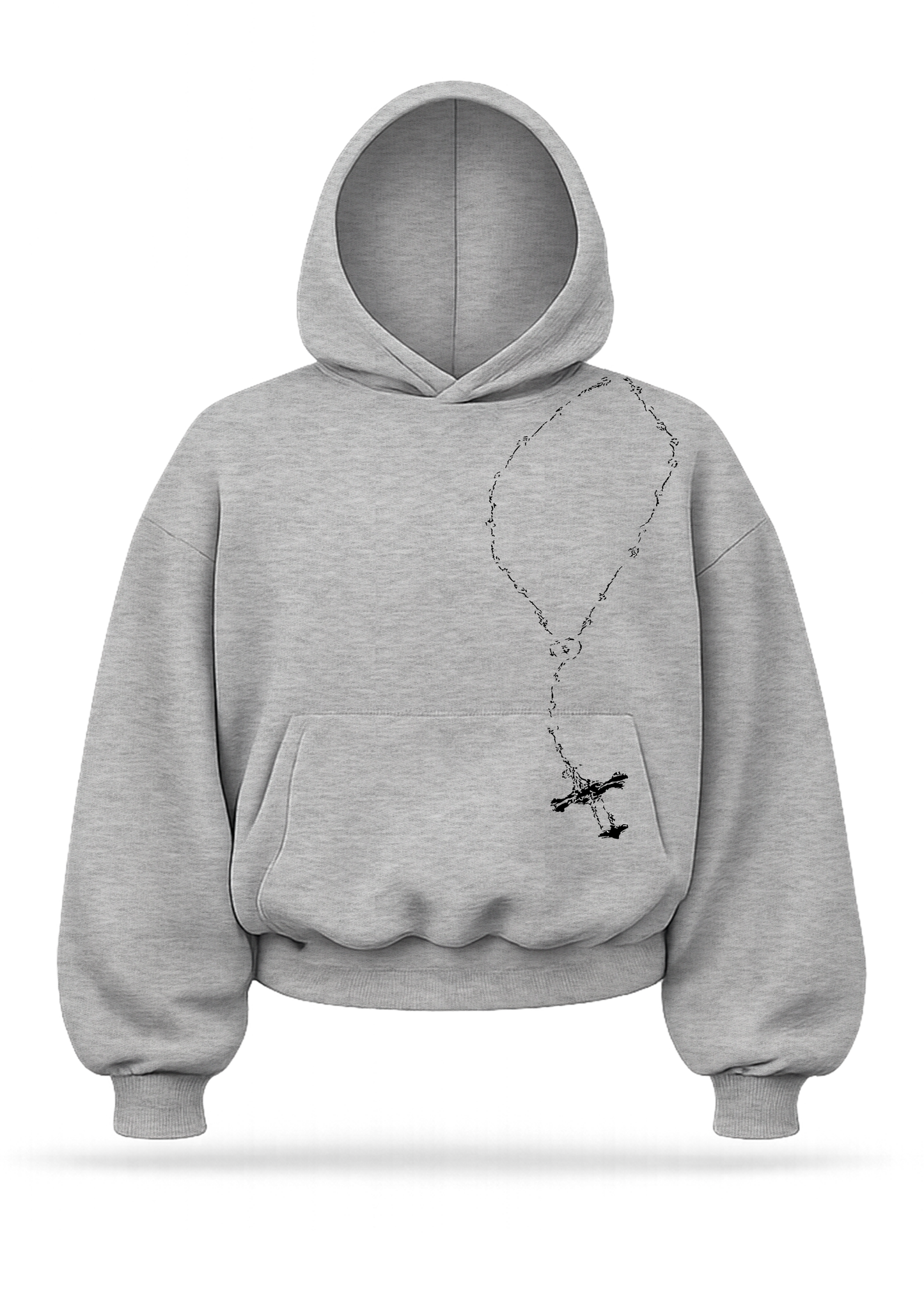 "Chain" boxy hoodie