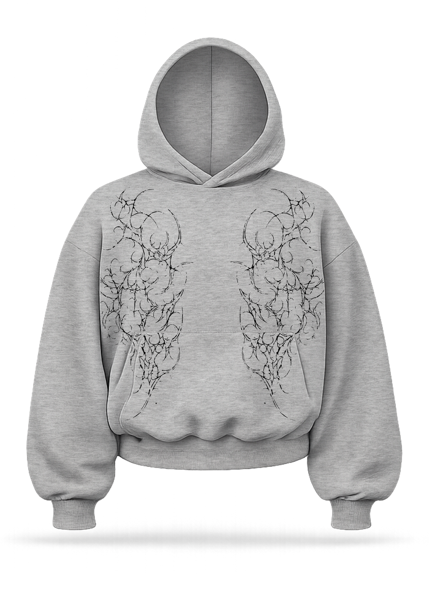 "Tribal" boxy hoodie