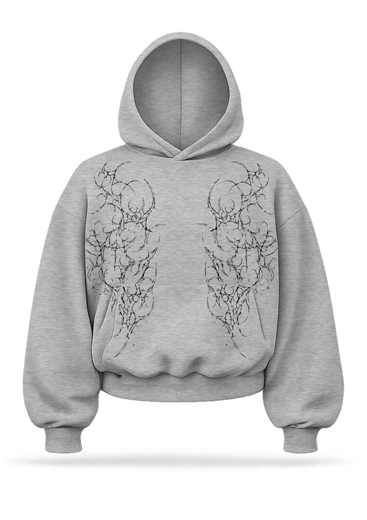 "Tribal" boxy hoodie