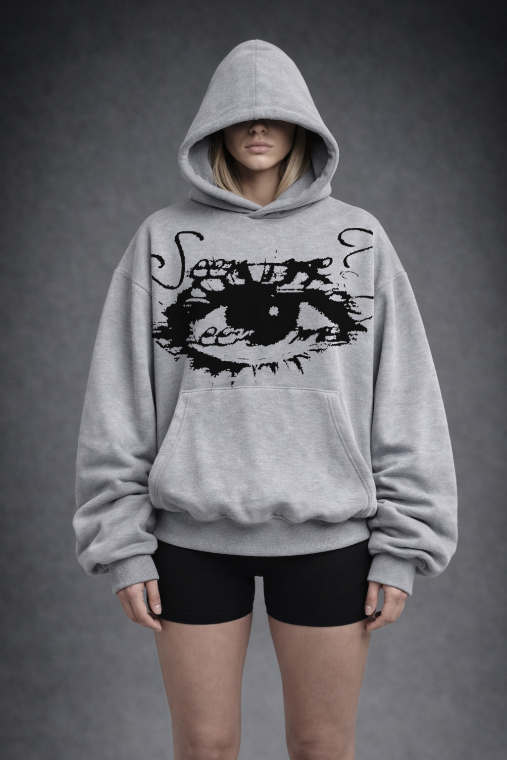 "Seen me?" boxy hoodie