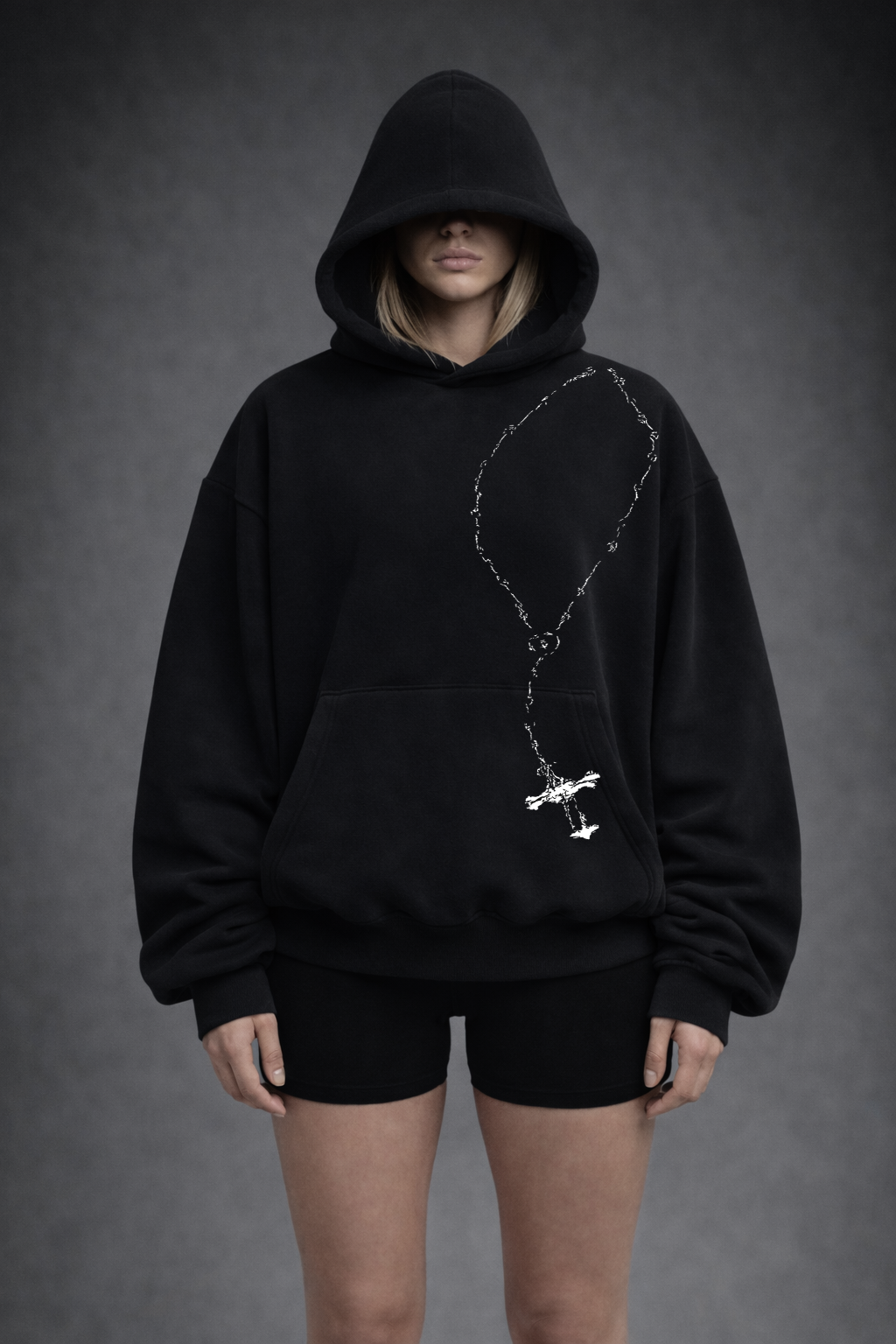 "Chain" boxy hoodie