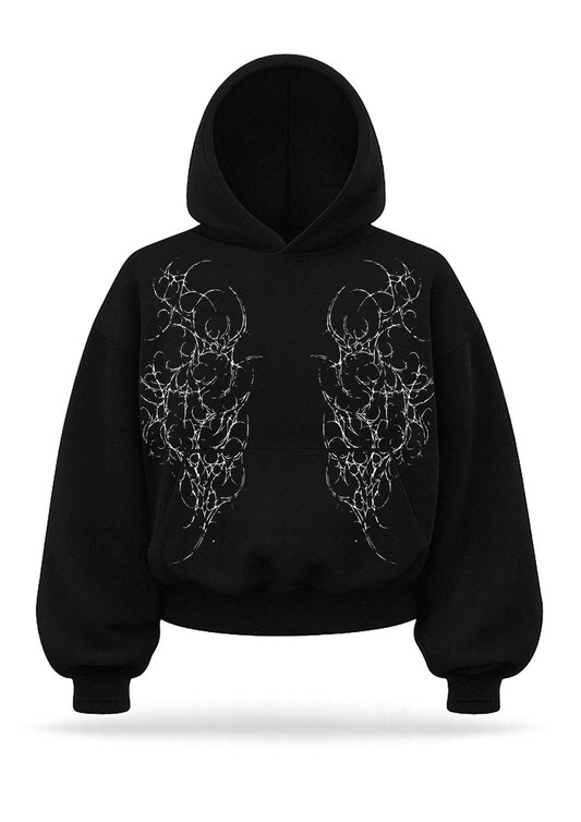 "Tribal" boxy hoodie