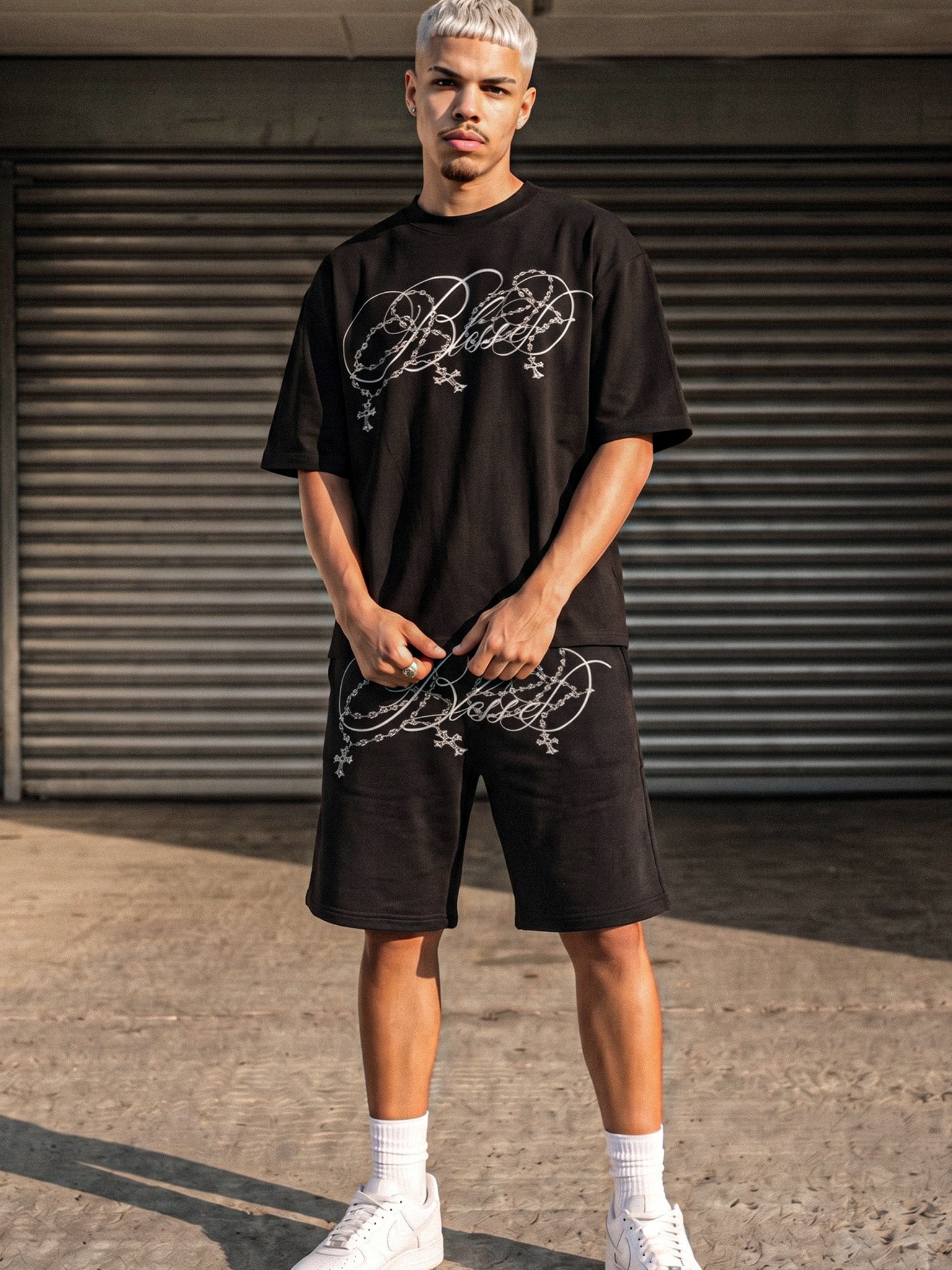 "Blessed" short set